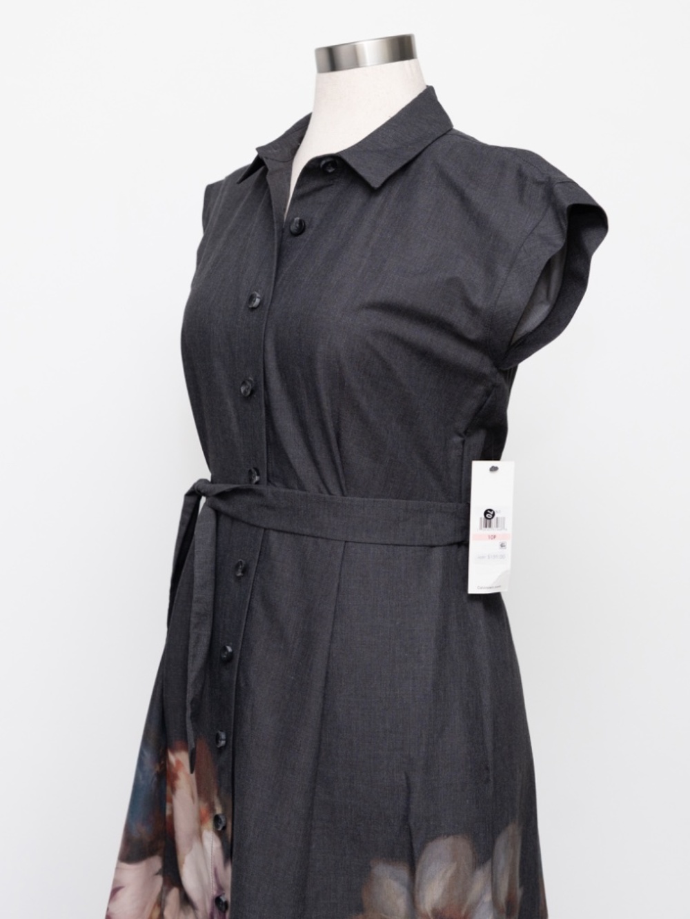 Calvin Klein - Placement Print Midi Shirt Dress - Picture 9 of 11